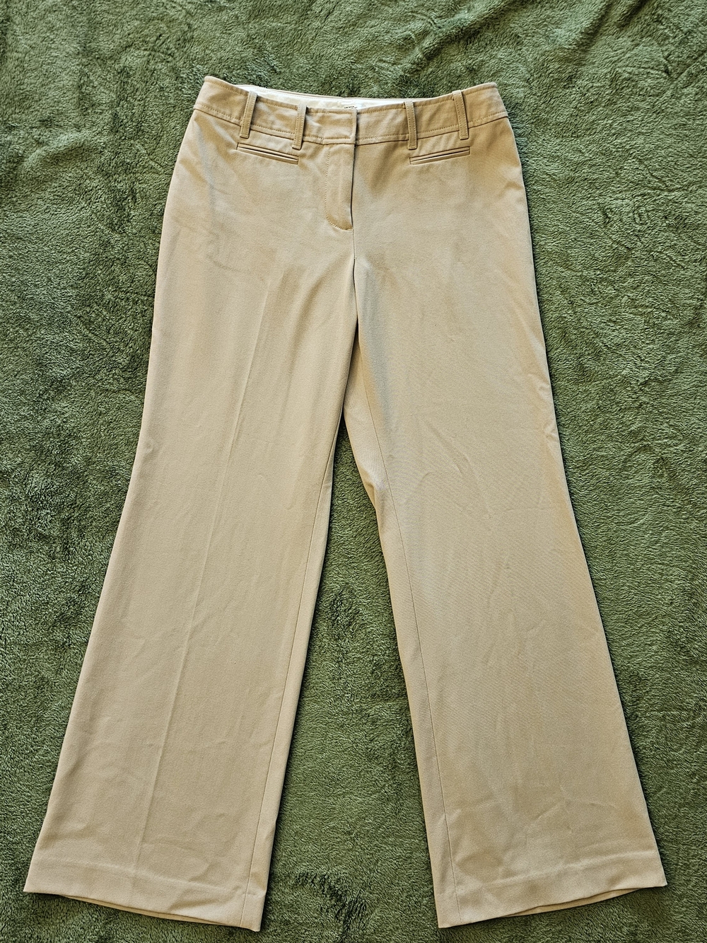 LOFT Beige Wide-Leg Dress Pants Ann Taylor Petites Womens Julie